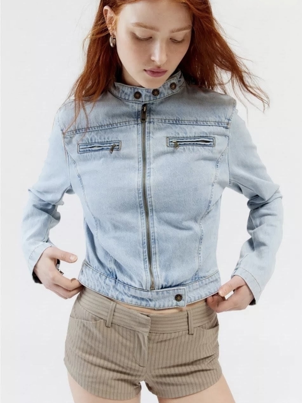 Lioness Denim Zip-Up Jacket